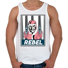 PRINTFASHION Lázadó mikulás - Férfi atléta - Fehér
