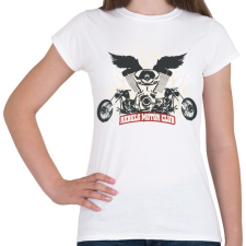 PRINTFASHION Lázadó Motor Club - Női póló - Fehér női póló