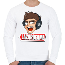 PRINTFASHION lazarbeam - Férfi pulóver - Fehér férfi pulóver, kardigán