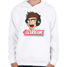 PRINTFASHION lazarbeam - Gyerek kapucnis pulóver - Fehér