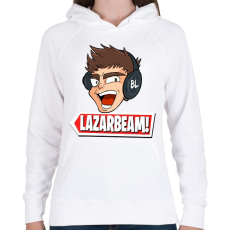 PRINTFASHION lazarbeam - Női kapucnis pulóver - Fehér
