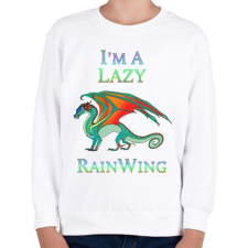 PRINTFASHION Lazy dragon - Gyerek pulóver - Fehér gyerek pulóver, kardigán
