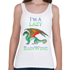 PRINTFASHION Lazy dragon - Női atléta - Fehér női trikó