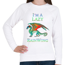 PRINTFASHION Lazy dragon - Női pulóver - Fehér női pulóver, kardigán