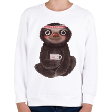 PRINTFASHION Lazy - Gyerek pulóver - Fehér gyerek pulóver, kardigán