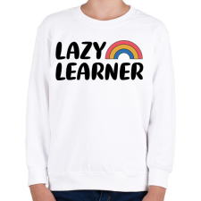 PRINTFASHION Lazy learner (Black) - Gyerek pulóver - Fehér gyerek pulóver, kardigán
