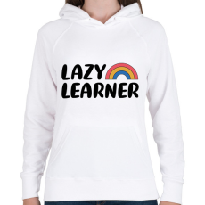 PRINTFASHION Lazy learner (Black) - Női kapucnis pulóver - Fehér