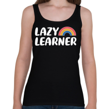 PRINTFASHION Lazy learner (White) - Női atléta - Fekete női trikó