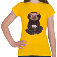 PRINTFASHION Lazy - Női póló - Sárga