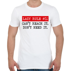 PRINTFASHION Lazy rule #1 - Férfi póló - Fehér