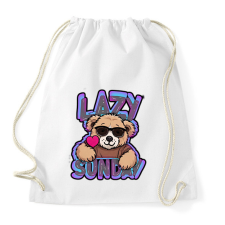 PRINTFASHION Lazy Sunday  - Sportzsák, Tornazsák - Fehér tornazsák