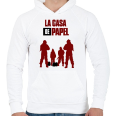 PRINTFASHION LCDP - Férfi kapucnis pulóver - Fehér