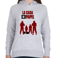 PRINTFASHION LCDP - Női kapucnis pulóver - Sport szürke