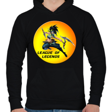 PRINTFASHION League of Legends Akali - Férfi kapucnis pulóver - Fekete férfi pulóver, kardigán