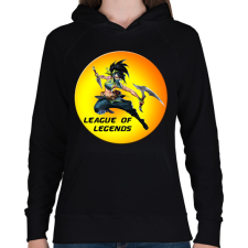 PRINTFASHION League of Legends Akali - Női kapucnis pulóver - Fekete női pulóver, kardigán