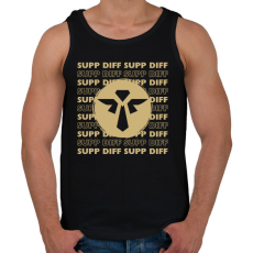 PRINTFASHION League of Legends - SUPP DIFF - Férfi atléta - Fekete