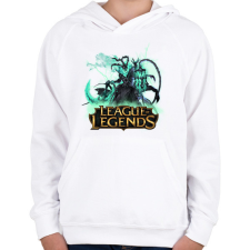 PRINTFASHION league of legends Thresh - Gyerek kapucnis pulóver - Fehér gyerek pulóver, kardigán