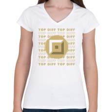 PRINTFASHION League of Legends - TOP DIFF - Női V-nyakú póló - Fehér