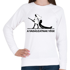 PRINTFASHION Leánybúcsú - A vadászatnak vége! - Női pulóver - Fehér női pulóver, kardigán