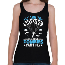 PRINTFASHION Learn to skydive - Női atléta - Fekete női trikó