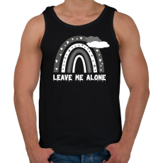 PRINTFASHION Leave me alone - Férfi atléta - Fekete