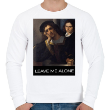PRINTFASHION Leave me alone - Férfi pulóver - Fehér férfi pulóver, kardigán