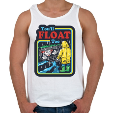 PRINTFASHION Lebegj Pennywise-szal - Férfi atléta - Fehér