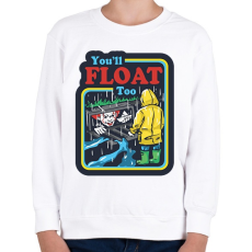 PRINTFASHION Lebegj Pennywise-szal - Gyerek pulóver - Fehér