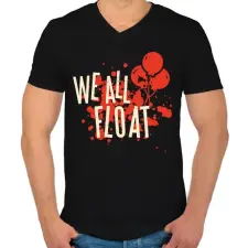 PRINTFASHION Lebegünk! - Férfi V-nyakú póló - Fekete férfi póló
