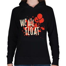 PRINTFASHION Lebegünk! - Női kapucnis pulóver - Fekete női pulóver, kardigán