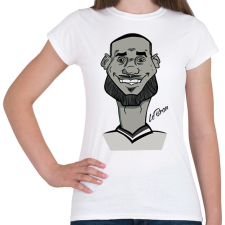PRINTFASHION LeBron caricature - Női póló - Fehér női póló
