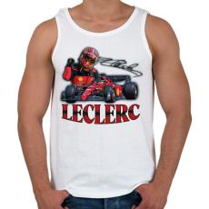 PRINTFASHION Leclerc F1 - Férfi atléta - Fehér