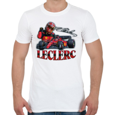 PRINTFASHION Leclerc F1 - Férfi póló - Fehér férfi póló