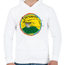 PRINTFASHION lecsapós 1 - Férfi kapucnis pulóver - Fehér