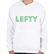 PRINTFASHION Lefty - Gyerek kapucnis pulóver - Fehér