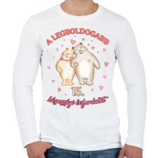 PRINTFASHION Legboldogabb évforduló - Férfi hosszú ujjú póló - Fehér férfi póló