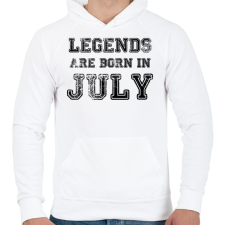 PRINTFASHION Legend are born in.  - Férfi kapucnis pulóver - Fehér férfi pulóver, kardigán