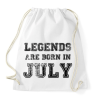PRINTFASHION Legend are born in.  - Sportzsák, Tornazsák - Fehér