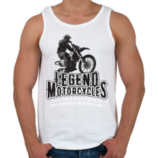 PRINTFASHION Legend Motorcycles - Férfi atléta - Fehér atléta, trikó