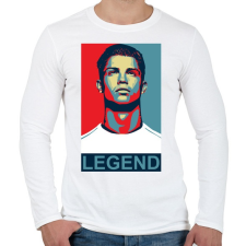 PRINTFASHION Legenda - Férfi hosszú ujjú póló - Fehér férfi póló