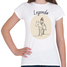 PRINTFASHION Legenda - Lovas minta - Női póló - Fehér női póló