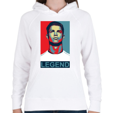 PRINTFASHION Legenda - Női kapucnis pulóver - Fehér női pulóver, kardigán