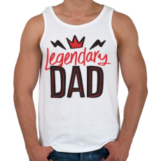PRINTFASHION Legendary dad - Férfi atléta - Fehér