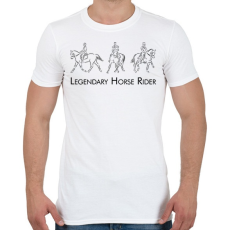 PRINTFASHION Legendary Horse Rider - Férfi póló - Fehér
