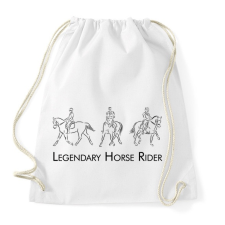 PRINTFASHION Legendary Horse Rider - Sportzsák, Tornazsák - Fehér tornazsák