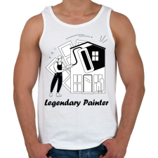 PRINTFASHION Legendary Painter - Férfi atléta - Fehér atléta, trikó