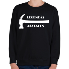 PRINTFASHION Legendás asztalos -fehér - Gyerek pulóver - Fekete gyerek pulóver, kardigán