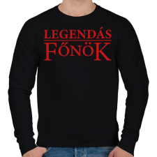 PRINTFASHION Legendás főnök - Férfi pulóver - Fekete női pulóver, kardigán