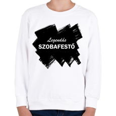 PRINTFASHION Legendás szobafestő - Gyerek pulóver - Fehér