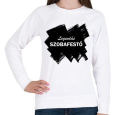 PRINTFASHION Legendás szobafestő - Női pulóver - Fehér